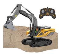 Genérico Toy Vehicle - Radio Controlled Truck, Construction Equipment, Metal Body Rechargeable Battery, Light Sound Functionality, Children's Game, Inside Outside Age Four Plus