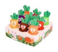 Genérico Toys Carrot Harvest - Plush 15.5x4.5x15.5cm | Plush Carrot Sorting Sensory Box Game, Early Learning Toy | Interactive Fine Motor Development Activity For Preschool Kids