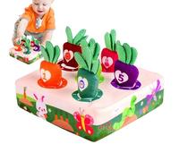Genérico Toys Carrot Harvest - Plush 15.5x4.5x15.5cm | Stuffed Carrots Harvest Game, Sensory Sorting Learning Box Toy | Preschool Educational Fine Motor Activity For Kids Age 1-3