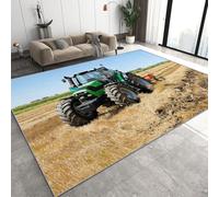 Genérico Tractor Alfombra Salon Grande Lavable en Lavadora, Tractores Agrícolas Alfombra Pelo Corto Imitación Cachemira Abstracta Antideslizante para Dormitorio 160x230 cm D-139