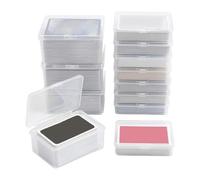 Genérico Trading Card Storage Box Set - 12 Pack Clear PP Baseball Card Organizer Display Case Lid Protective Holder For Sports Cards Game Cards Collection Home Travel Use