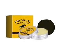 Genérico Traditional Leather Saddle Soap, 100g Cleaning and Conditioning Kit with Sponge for Boots, Shoes, Car Interior, Bags, Jackets, Furniture, 8x3cm