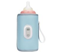 Genérico Tragbarer Flaschenwärmer Mit Digitalanzeige - USB Muttermilchwärmer Für Unterwegs | Konstante Temperatur, Typ-C Anschluss, Wasserdicht, Ideal Für Reisen & Winter, 5V/2A, /Blau, azul, Se