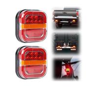 Generico Trailer Tail Light, Rear Lamp Towing, 4.29 Inches Rechargeable High-Intensity Brake Lights, Waterproof Led Lamp Pair for Truck Rv Marine Use, Symmetrical Installation, Red
