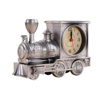 Genérico Train Clock - Battery Powered Train Ornament | Vintage Desk Clock | For Living Room Home Bedroom Bedside Bookshelf Workplace Retro Alarm Clocks Model -Functional Timer Fun Decoration