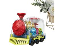 Genérico Train Toys - Battery Operated Kids Gear Vehicle | 360 Degree Rotatable Gear Train with Light and Music for Birthday Festival Christmas Home School Kindergarten Learning Play Toy