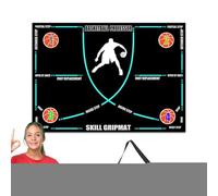 Generico Training Mat for Practice, Non-Slip Basketball Rubber Doormat - Silent Shock Absorbing Exercise Mat, Anti-Slip And Foldable Training At Home for Adults And Kids