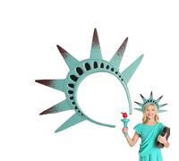 Genérico Traje 4 De Julio Para Mujer, Corona Y Antorcha De Diosas, Juego De 3 Accesorios Ligeros Patrióticos Para Desfiles Escolares Y Fiestas De Independencia Halloween