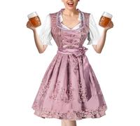 Genérico Traje Alemán para Mujer - Disfraz de Oktoberfest Bávaro para Cosplay | Falda Con Blusa Y Delantal Para Fiestas Teatro Viajes Eventos