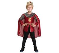 Genérico Traje Carnaval Infantil Ropa Disfraz Infantil Disfraz de Fiesta Medieval para Niños con Capa y Cetro Atuendo de Escenario y Carnaval