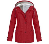 Genérico Traje Chaqueta Mujer - Chaqueta Gruesa De Felpa Sólida para Mujer Chubasquero con Capucha De Talla Grande para Exteriores A De