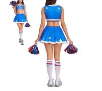 Genérico Traje de Animadora | Colorido Elástico Transpirable Vestido de Sexy - Uniforme de Animadora de Instituto de Secundaria | Para Esposa Novia Jóvenes Adolescente e Hija