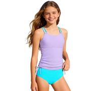 Genérico Traje de baño de Dos Piezas para niñas Estilo Bikini Dividido Tankini Estampado con Shorts Lindo Conjunto de Traje de baño para Jugar en Verano