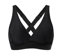 Genérico Traje de Baño Elástico Mujer con Total Push Up Corto Nadar Espalda Set (Black, L)