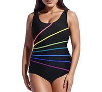 Genérico Traje de baño para Mujer Bañador Una Pieza Verano con Cintura Trajes adelgazantes Bañadores Push Up sin Mangas Tallas Grande Deportivo Moldeador