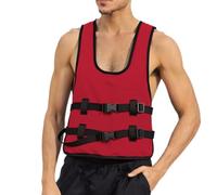 Genérico Traje de Baño Talla Grande Chaleco Salvavidas Ajustado Chaqueta Flotabilidad Portátil Ligera Plegable para Playa Río (RD1, One Size)