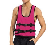 Genérico Traje de Baño Talla Grande Chaleco Salvavidas Ajustado Chaqueta Flotabilidad Portátil Ligera Plegable para Playa Río (RD2, One Size)