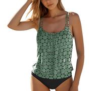 Genérico Traje De Baño Tankini De Mujer El Conjunto del Tankini Las Mujeres Empuja hacia Arriba El Traje Baño del Deportivo Las Mujeres Trajes Tallas Grandes con Shorts Y Tops Ruta Abdominal