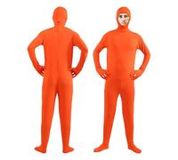 Genérico Traje de Cuerpo Completo para Adulto Unisex para Halloween, Mono Halloween Traje de Juego Rol Ajustado (1-Orange, M)