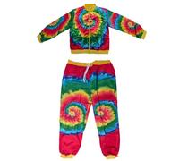 Genérico Traje de Cuerpo Entero de Discoteca Conjunto de Pareja con Chaqueta y Pantalón para Fiesta Ochentera Fiesta Temática Carnaval Disfraces de Carnaval de Los Años 80 y 90 Retro