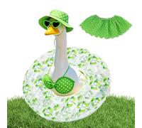Genérico Traje de ganso - Bikini de lunares de 21,65 pulgadas, disfraz de ganso portátil para en la piscina, bikini hawaiano con sombrero y gafas de sol | Traje duradero de gano hawaiano para jardín,