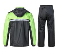 Genérico Traje de lluvia para hombre, chaqueta y pantalones reflectantes, impermeable para ciclismo al aire libre y motocicleta con capucha
