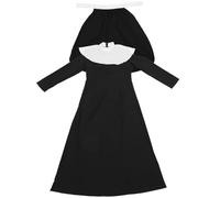 Genérico Traje de Monja para Mujer Cosplay Halloween Fiesta Temática y Teatro Talla Grande Ajustado Spandex Suave