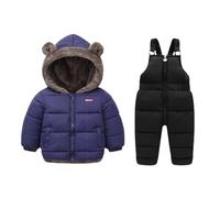 Genérico Traje de Nieve térmico Infantil para niñas Mono Acolchado con Chaqueta Aislante Conjunto abrigado y Ideal para bebés y niños pequeños en climas fríos Durante Juegos al Libre