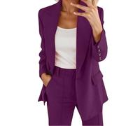 Genérico Traje de Pantalón para Mujer Elástico y Cómodo Ideal para Ocasiones Informales Viajes y Universidad (Light Purple, XXXXL)