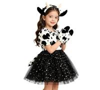 Genérico Traje de para Niña - Set De Ropa Para Niña Con Diadema, Cola Y Guantes De,Falda tutú - Para Cosplay, Conciertos, Carnavales, Mascaradas Y Eventos Escolares Infantiles