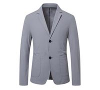 Genérico Traje de Seda Hielo para Hombres Ligero Traje de Botones Dobles Chaqueta Hombre Entretiempo Slim Fit Blazer Hombre Negocios Business Blazer Clásico Básica