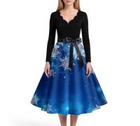 Genérico Traje Mama Noel Mujer, Sweat Jersei Led Disfraces Talla Grande Costume Santa Conjunto Larga Navideña Jersey Feo de Navidad, Friki Sueter Baratos Jerséis Fato Vestido Navidad Mujer, XXL