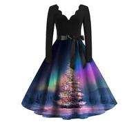 Genérico Traje Navidad Mujer, Santa Fato Lana Unisex Familiares Gracioso Jerseis Jumper Woman Christmas Divertido Chaleco Mama Elegantes Jersey Navidad Pareja, Vestido Largo Invierno Mujer, L