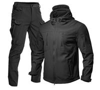 Genérico Traje Táctico para Hombre Conjuntos de Traje de Combate Impermeable Del Ejército Chaquetas Militares Softshell Forro Polar Al Aire Libre Ropa de Camuflaje Táctico de Caza