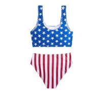 Genérico Trajes de baño Bikini para niñas Animal Bikinis Niña Traje Color sólido Moda Top Dos Piezas Tirantes Finos Jugar en la Playa