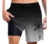 Genérico Trajes De Baño Hombre,Pantalon Corto con Cordón para Playa Pantalones Cortos Color arcoíris Traje Estampado Secado Rápido Bañador Surf Deportivos divididos Confort en días calurosos
