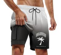 Genérico Trajes De Baño Hombre,Traje Hombre Bolsillo Cremallera Bañador con Ajustables Cordón Natación Playa Surf Bermudas Largo Rodilla Traje Secado Rápido Surferos para la Mayoría Las Tallas