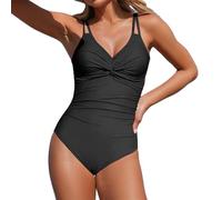 Genérico Trajes de Baño Mujer Bañador Talla Grande Traje de Baño para Mujer,Traje Total,Adelgazante Bañador Reductor Vientre Plano Bikini Sexy (Black,XXL)