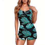 Genérico Trajes De Baño para Mujer De Cuello Conservadores Deportivos De para Nadar En La Playa