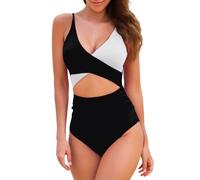 Generico Trajes de mujer playa dos piezas bikini conjunto brasileño traje de baño 2 piezas ajustable halterneck triángulo top cintura baja bikini bottom pantalones cortos baño mujer estampado tropical
