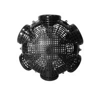 Genérico Trampa para Pinfish: Cesta De Captura De Cebo, Equipo Acuático Plegable | Marco Cuadrado De PP, 28x28cm, 32x32cm, 37,5x37,5cm, Camarón, Tortuga, Estanque, Orilla, Tanque, Disposit