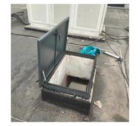 Genérico Trampilla de Acceso para Techo Comercial de Gran tamaño, Tapa de Acceso para Techo, trampilla de Acero con manija y Amortiguador de Gas, Panel Protector de Acceso para claraboya gr