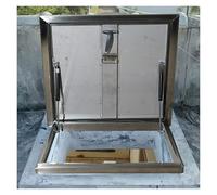 Genérico Trampilla de Acero galvanizado con resortes de Gas y pestillo para Acceso Seguro al ático, trampilla de Acero Inoxidable Resistente - Trampilla de Mantenimiento de Acceso para ático, sótano,