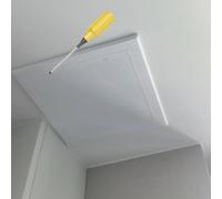Genérico Trampilla Pladur Panel de Acceso Autoadhesivo para Techo y Pared, Puerta de Servicio de Plomería de Plástico Pequeña, Puerta de Acceso Al Ático Impermeable(White,280x380mm(11x15))