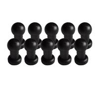 Genérico Trampoline Net Pole Hats - PP 2.5cm 0.98in Inner Hole | 10 Piece Black Universal Spare Parts Enclosure Toppers | Safety Maintenance Replacement Caps Set For Garden Backyard Park Playground