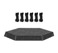 Generico Trampoline Shade Cover | Black, 6ft-14ft (300-1100g) | Easy Install Outdoor Sunshade for 6 or 8 Pole Trampolines | Full Coverage UV Protection Top (183-427cm Diameter)