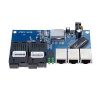 Genérico Transceptor 2SFP 3RJ45 los 20KM de la Fibra óptica de, 1 Pack | Puerto Ethernet de 2 fibras 3 para expansión y cableado Transmisión de 20 km Red estable en entorno industrial