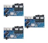 Genérico Transceptor 2SFP 3RJ45 los 20KM de la Fibra óptica de, 3 Pack | Puerto Ethernet de 2 fibras 3 para expansión y cableado Transmisión de 20 km Red estable en entorno industrial
