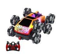 Genérico Transform RC Car, Stunt Racing Vehicle, Remote Control Truck with LED Feature, Rechargeable Toy Car with Toss Style, Children Toys Modern Design, Game Supplies for Boys Girls Home