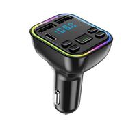 Genérico Transmisor FM Para Coche G38 Manos Libres Reproductor MP3 - Receptor De Audio Inalámbrico Adaptador Cargador USB | Doble Puerto Carga Pantalla LED Digital | Conector Mechero Radio Automóvil